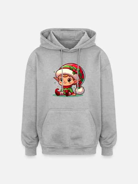 Elf 3 - Oversized Unisex Hoodie - heather grey