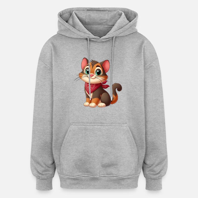 shorthair - Sweat à capuche oversize unisexe - gris chiné