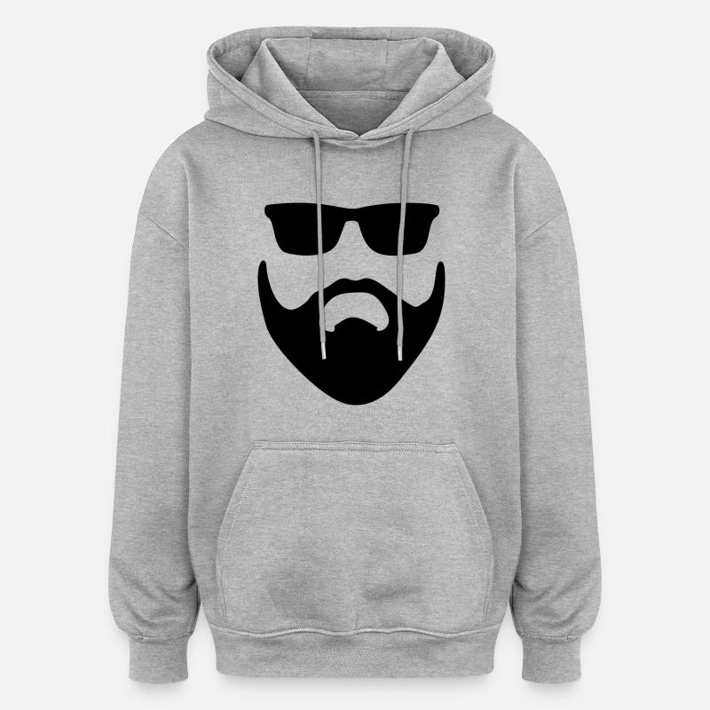 Bart - Oversized Unisex Hoodie - Grau meliert