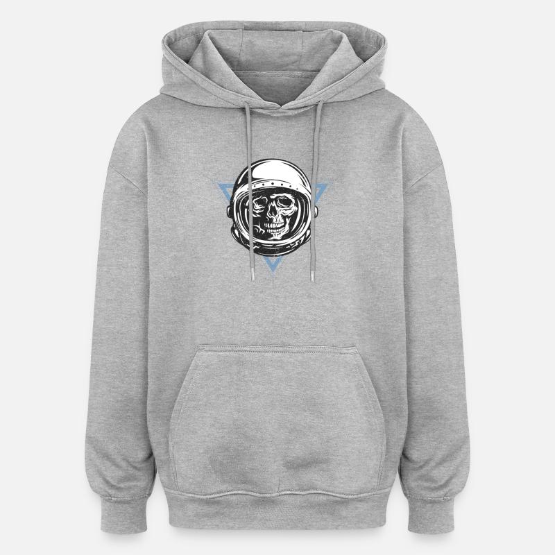 Space Monkey - Sweat à capuche oversize unisexe - gris chiné
