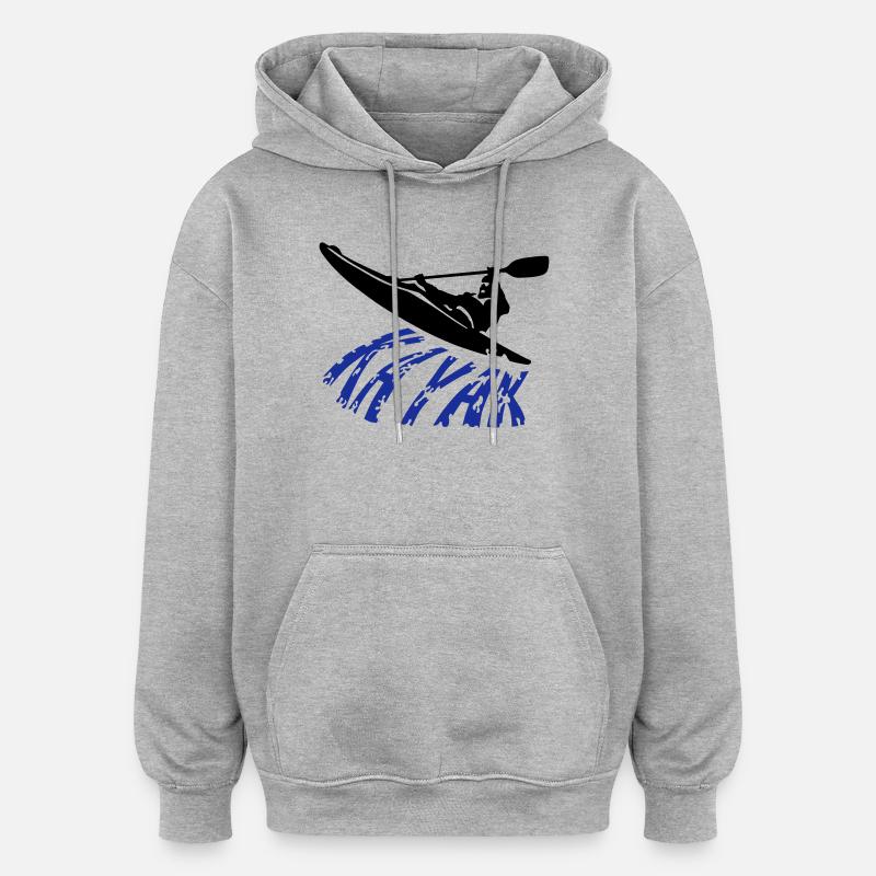 kayak - Sweat à capuche oversize unisexe - gris chiné