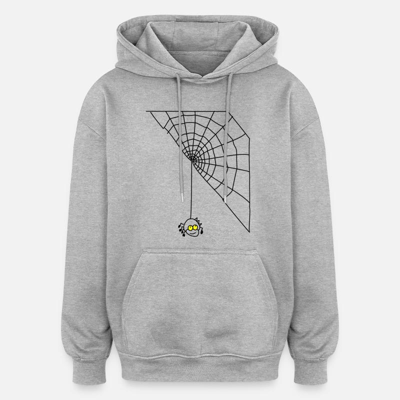 Spinne - Oversized Unisex Hoodie - Grau meliert