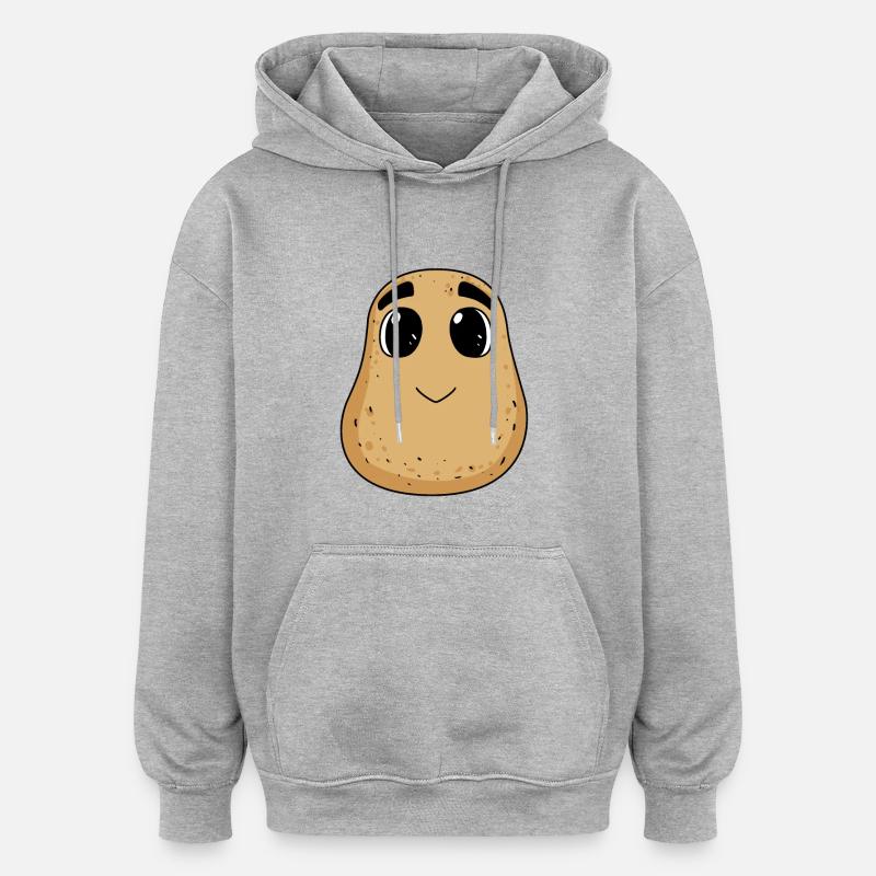 Jolie pomme de terre - Sweat à capuche oversize unisexe - gris chiné