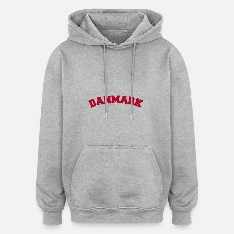 Danemark - Sweat à capuche oversize unisexe - gris chiné