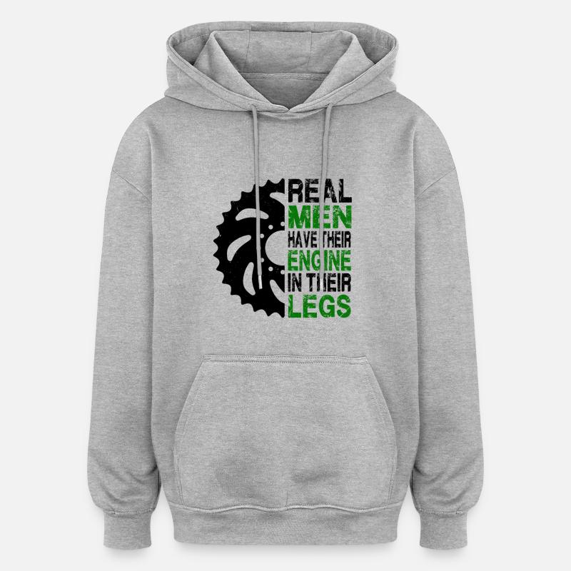 Hommes Vélo de course - Sweat à capuche oversize unisexe - gris chiné