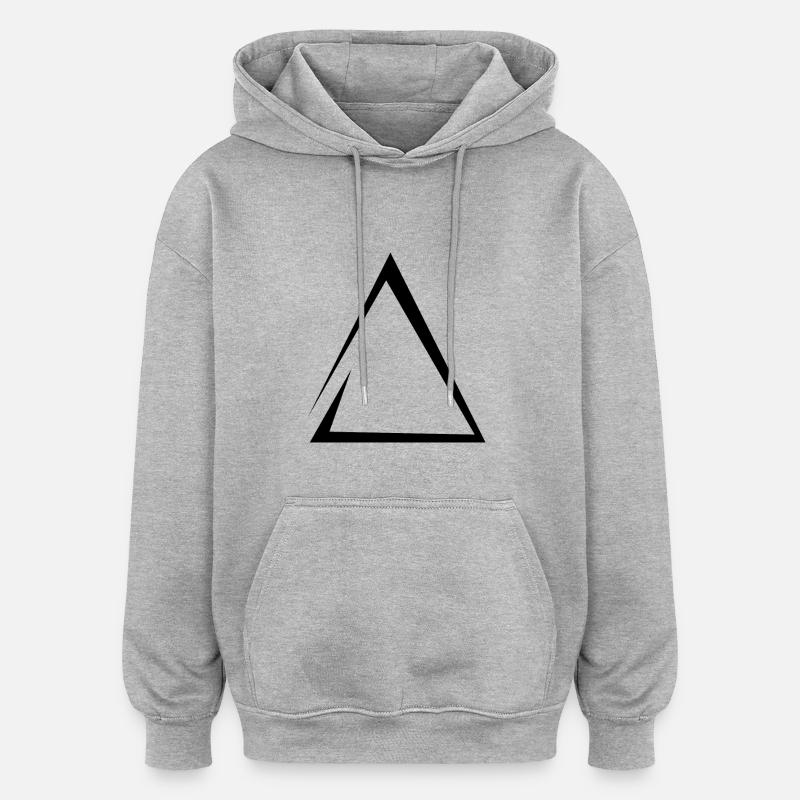 Feu symbole - Sweat à capuche oversize unisexe - gris chiné