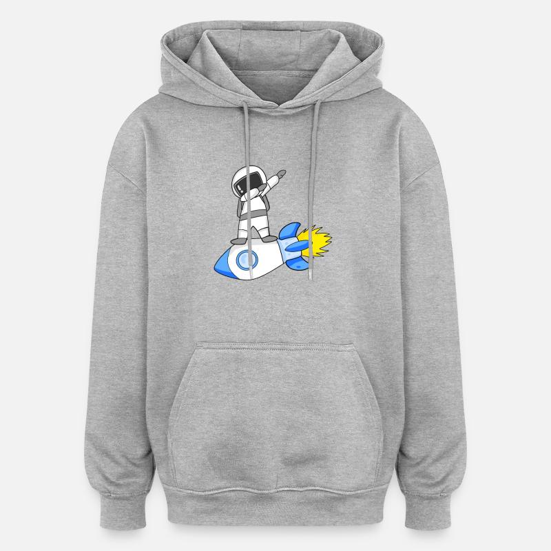 Astronaute Dabbing - Sweat à capuche oversize unisexe - gris chiné