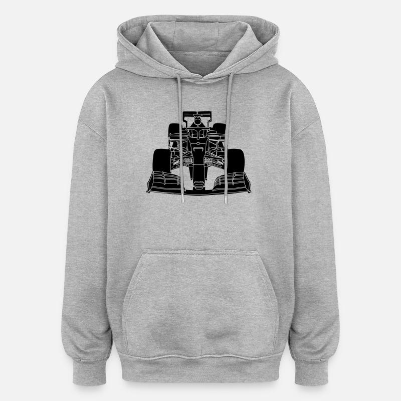 Coureur - Sweat à capuche oversize unisexe - gris chiné