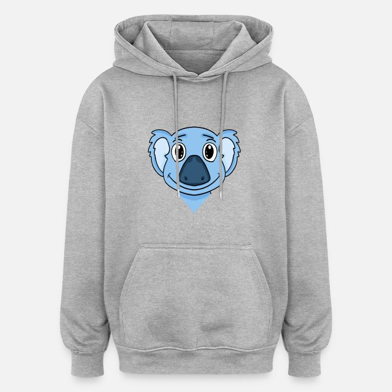 Koala - Sweat à capuche oversize unisexe - gris chiné