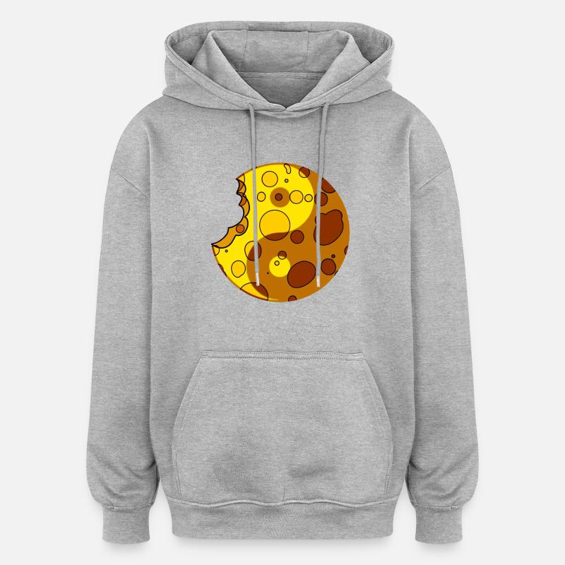 Fromage Yin Yang - Sweat à capuche oversize unisexe - gris chiné