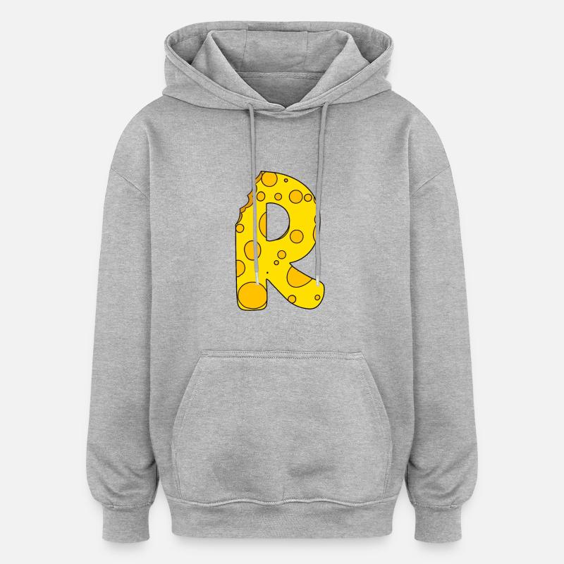 Point R - Sweat à capuche oversize unisexe - gris chiné