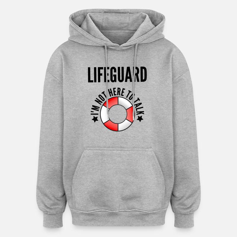 LIFEGUARD - Oversized Unisex Hoodie - Grau meliert