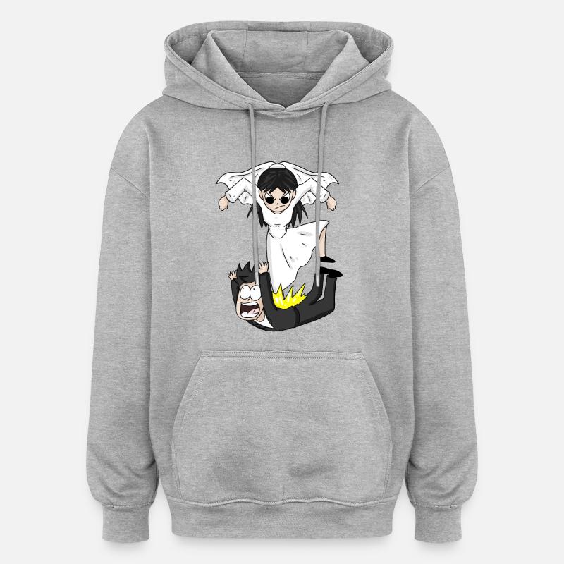 Drôle de mème de mariage - Sweat à capuche oversize unisexe - gris chiné