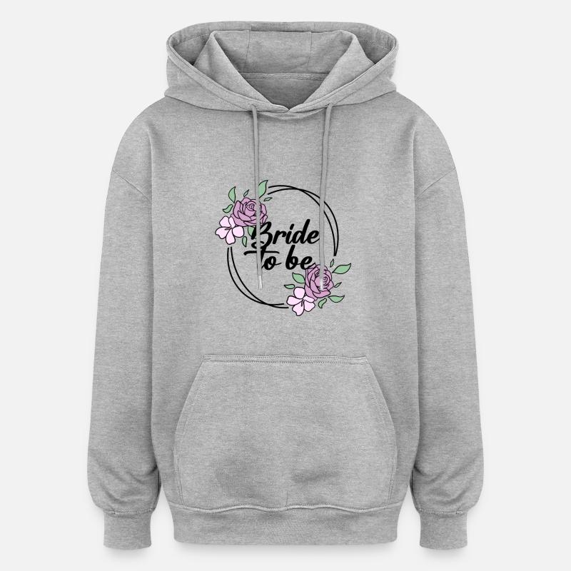 Bride Hen Party - Bride JGA - Sweat à capuche oversize unisexe - gris chiné