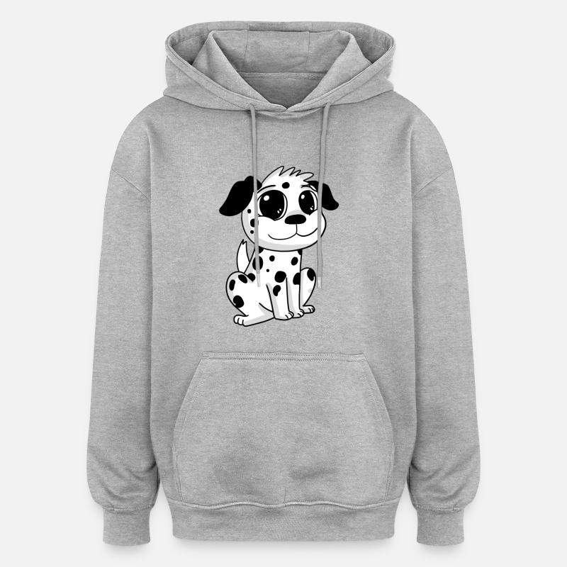 Propriétaire de chien dalmatien - Sweat à capuche oversize unisexe - gris chiné