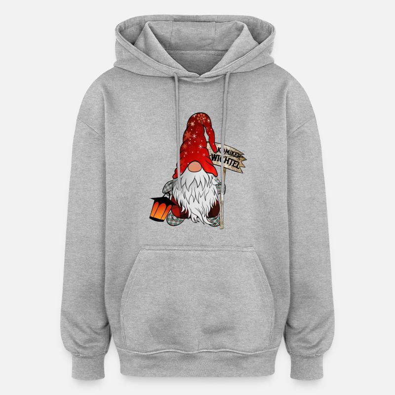 Komiker Wichtel - Oversized Unisex Hoodie - Grau meliert