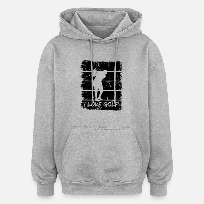 Amateurs de golf - Sweat à capuche oversize unisexe - gris chiné