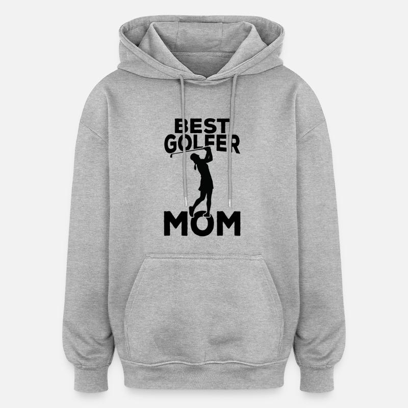 Meilleure maman golfeuse - Sweat à capuche oversize unisexe - gris chiné