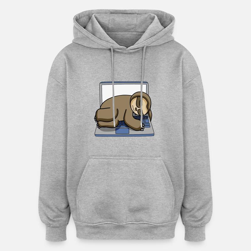 Computer Nerd Programmierer Geschenk - Oversized Unisex Hoodie - Grau meliert