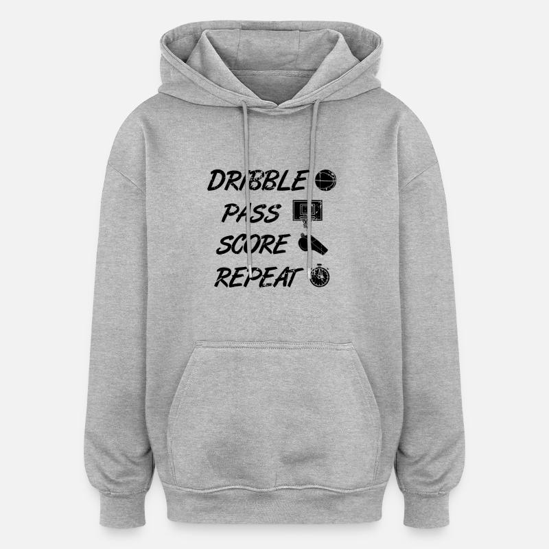 Dribbling Passing Points Repeating - Oversized Unisex Hoodie - heather grey