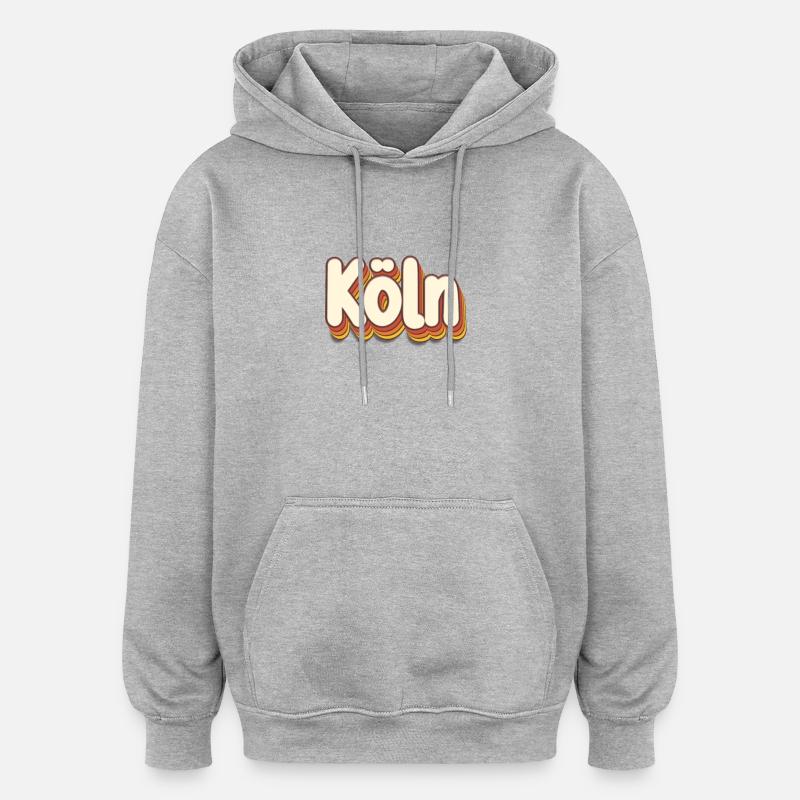 Kölnerin Kölner Köln - Oversized Unisex Hoodie - Grau meliert