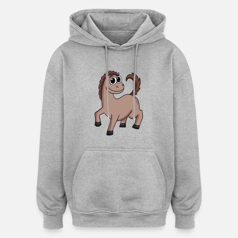 Propriétaire de chevaux - Sweat à capuche oversize unisexe - gris chiné