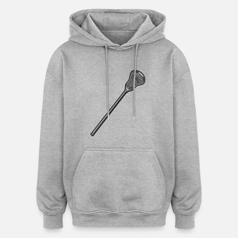 Bâtons de crosse - Sweat à capuche oversize unisexe - gris chiné