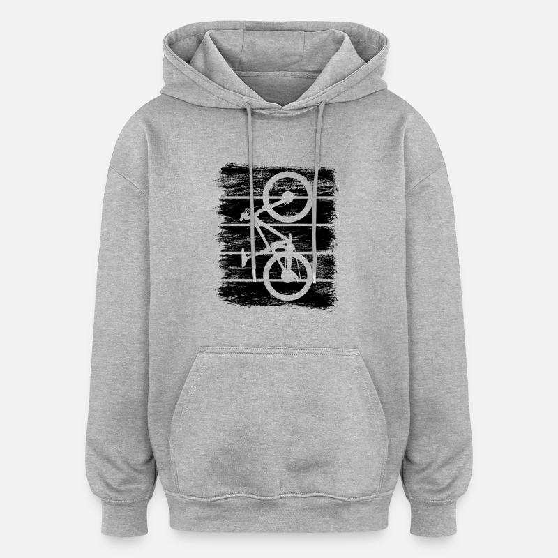 VTT - Sweat à capuche oversize unisexe - gris chiné