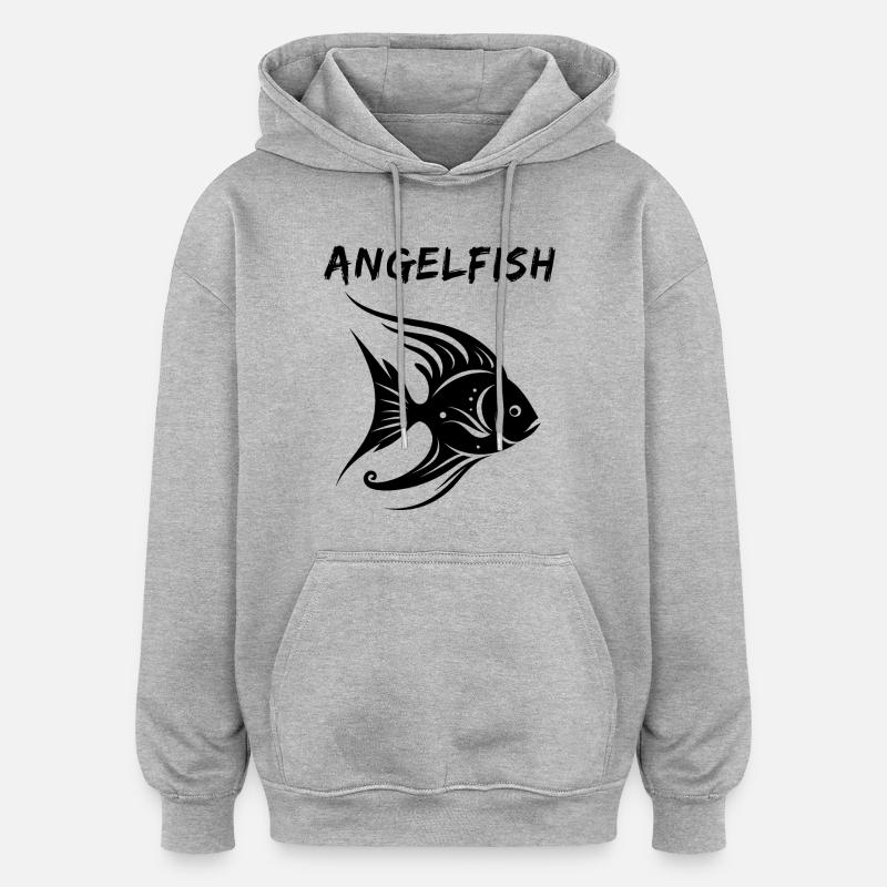 Angelfish - Sweat à capuche oversize unisexe - gris chiné
