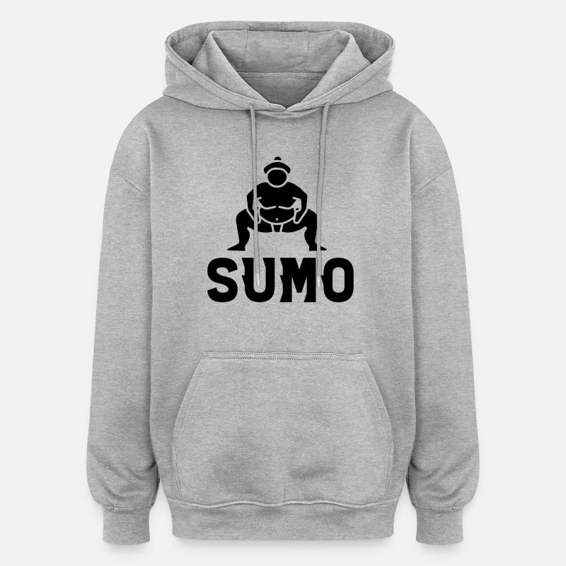 Sumo - Sweat à capuche oversize unisexe - gris chiné