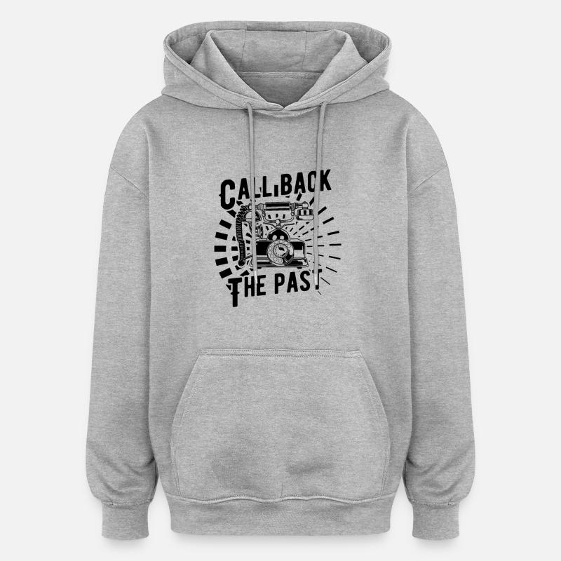 Old-fashioned telephone - Oversized Unisex Hoodie - heather grey