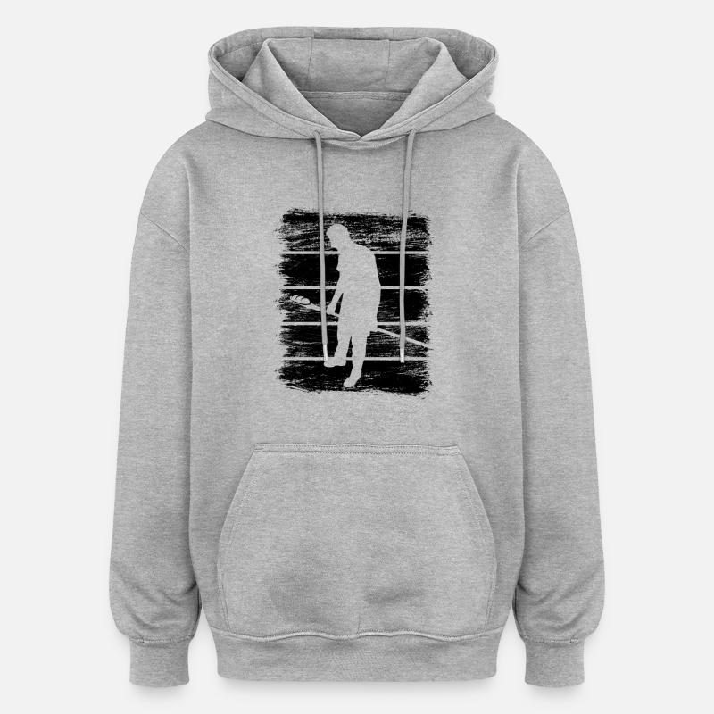 Croquis de Baker - Sweat à capuche oversize unisexe - gris chiné