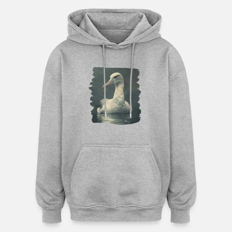 Albatross Albatrosse Albatros - Sweat à capuche oversize unisexe - gris chiné