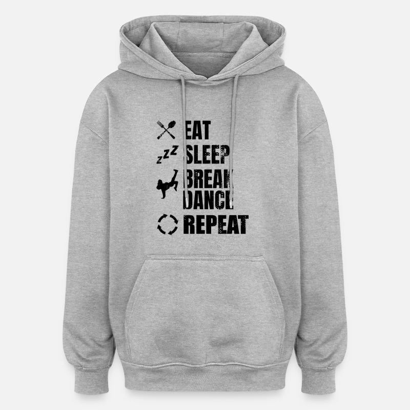 Breakdancer Schedule - Oversized Unisex Hoodie - heather grey