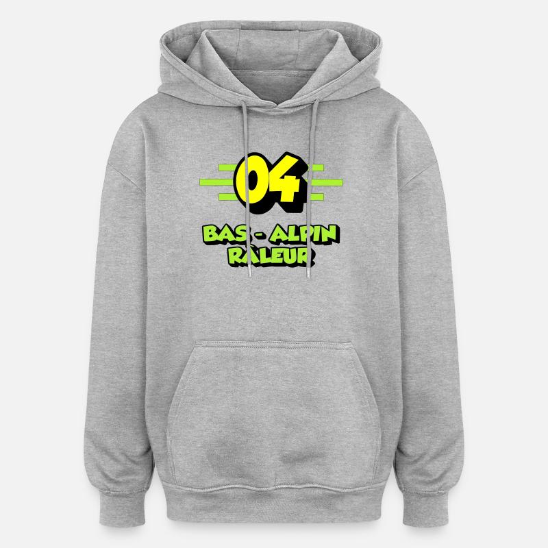 Grummelnder Alpenboden - Oversized Unisex Hoodie - Grau meliert