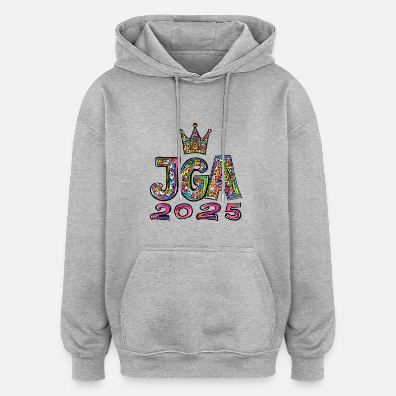 Jga 2025 Junggesellenabschied - Oversized Unisex Hoodie - Grau meliert