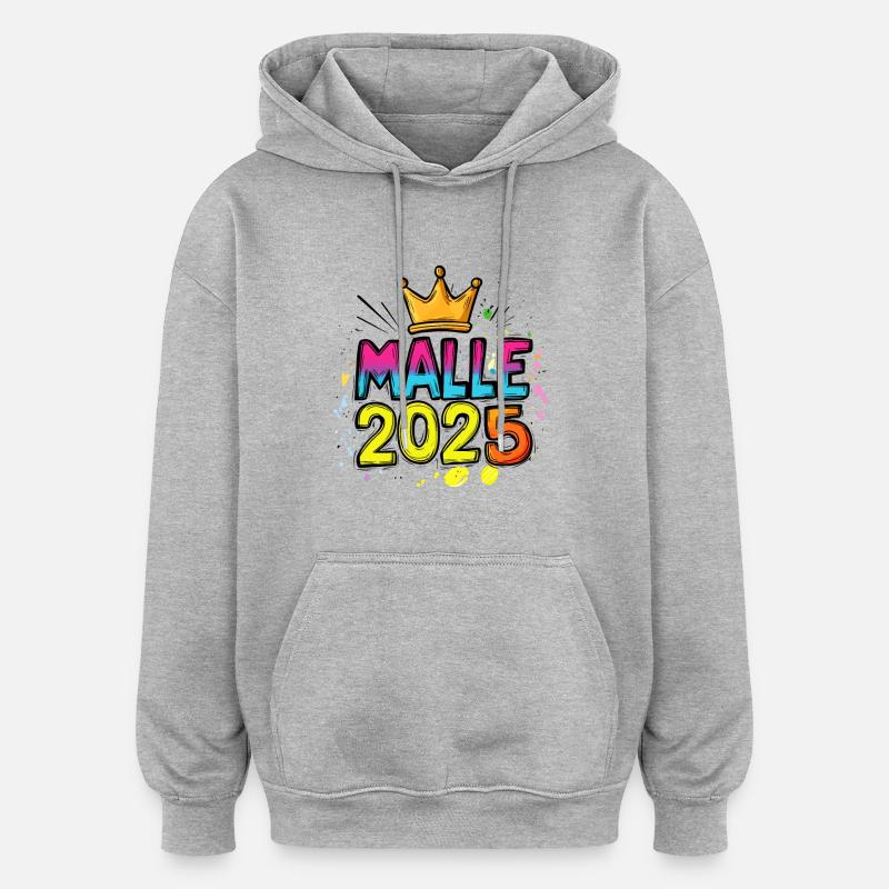 Malle 2025 Majorque Dicton - Sweat à capuche oversize unisexe - gris chiné