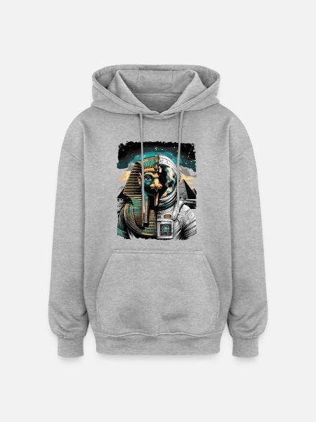 Horus as Futuristic Astronaut Concept - Oversized Unisex Hoodie - heather grey