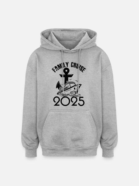 Family cruise 2025 - Oversized Unisex Hoodie - heather grey