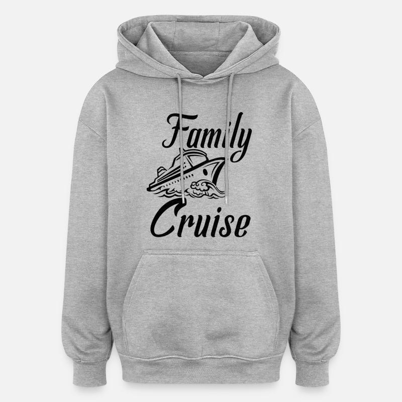 Croisière en famille - Sweat à capuche oversize unisexe - gris chiné