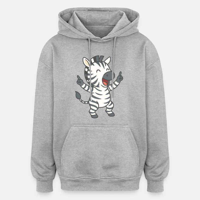 Fête du passage piéton - Sweat à capuche oversize unisexe - gris chiné