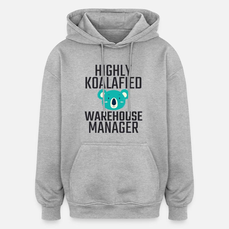 Responsable d’entrepôt Koalafied - Sweat à capuche oversize unisexe - gris chiné