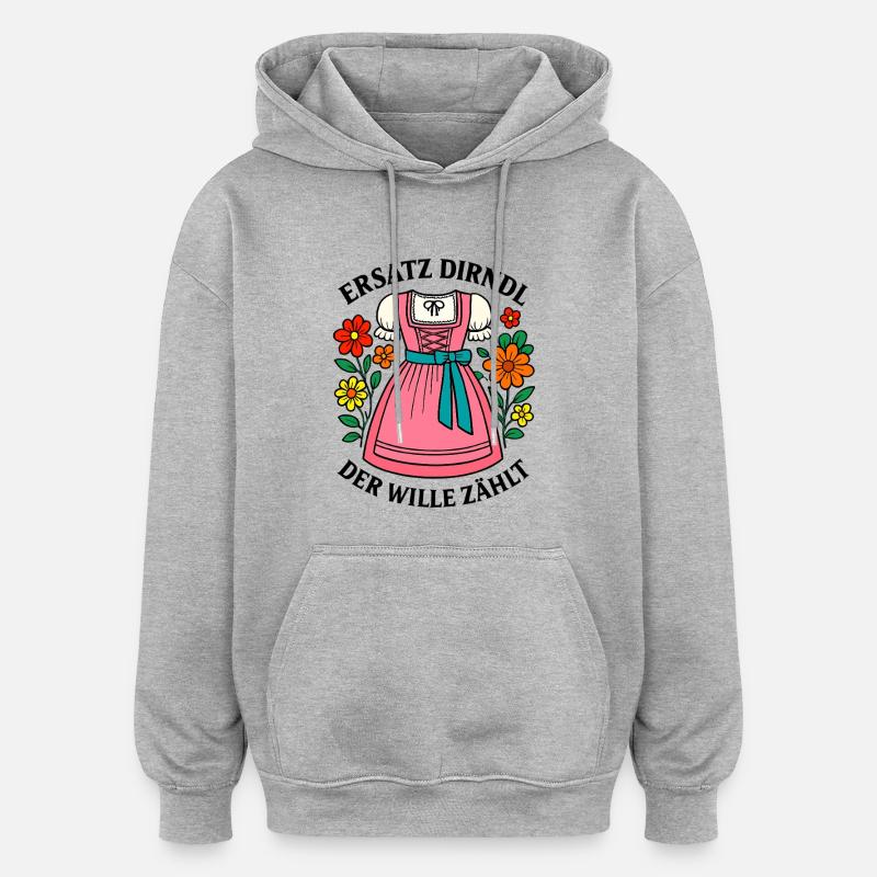 Dirndl Replacement – The Will Counts - Oversized Unisex Hoodie - heather grey