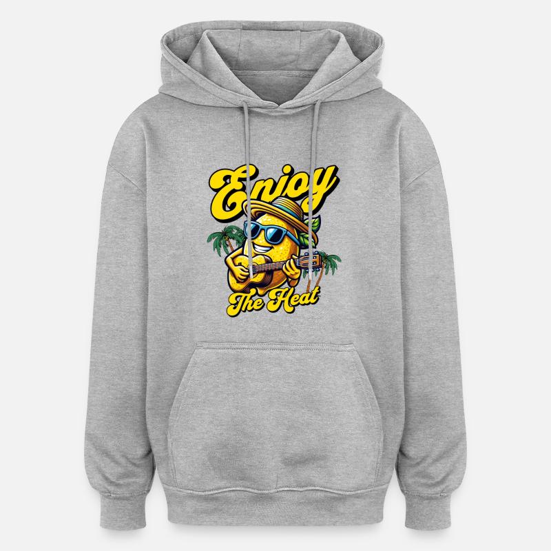 Limonade Limonade Citrons Agrumes Cadeau - Sweat à capuche oversize unisexe - gris chiné