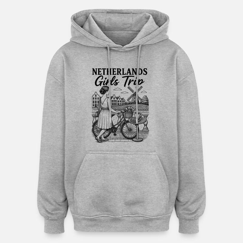 Night Star Speckle Pattern - Oversized Unisex Hoodie - heather grey