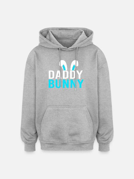 Werdende Mutter Ostern Gender Reveal - Oversized Unisex Hoodie - Grau meliert