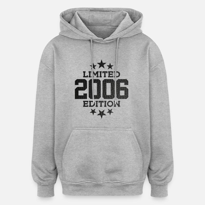 ÉDITION LIMITÉE 2006 ANNIVERSAIRE - Sweat à capuche oversize unisexe - gris chiné