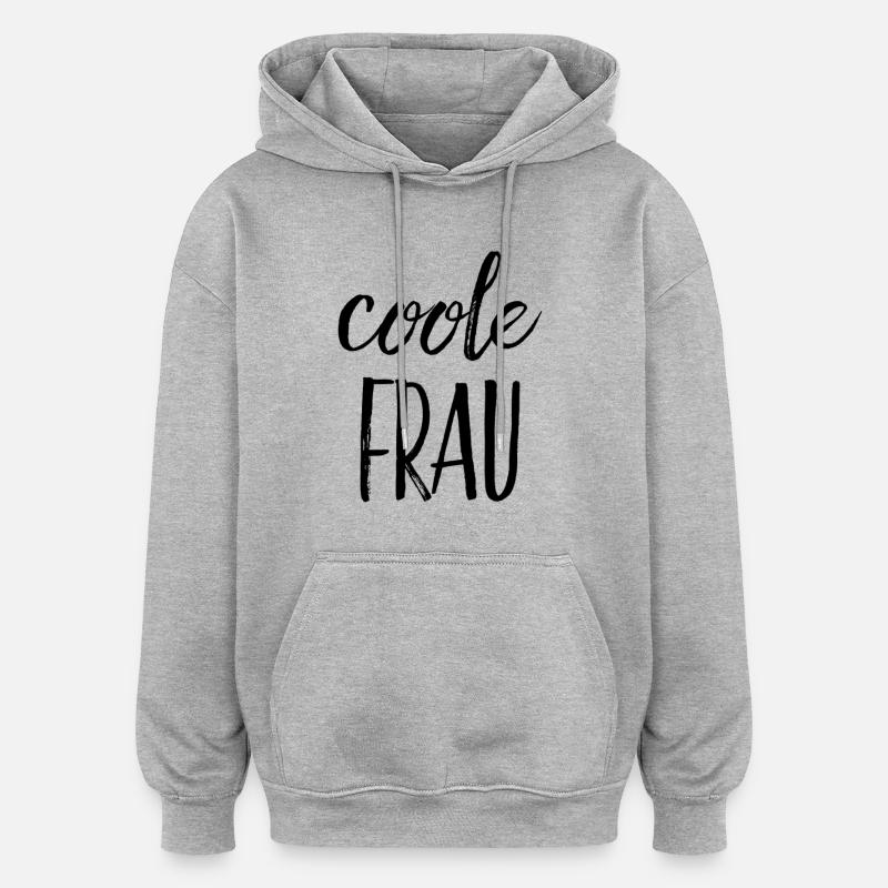 Femme cool - Sweat à capuche oversize unisexe - gris chiné