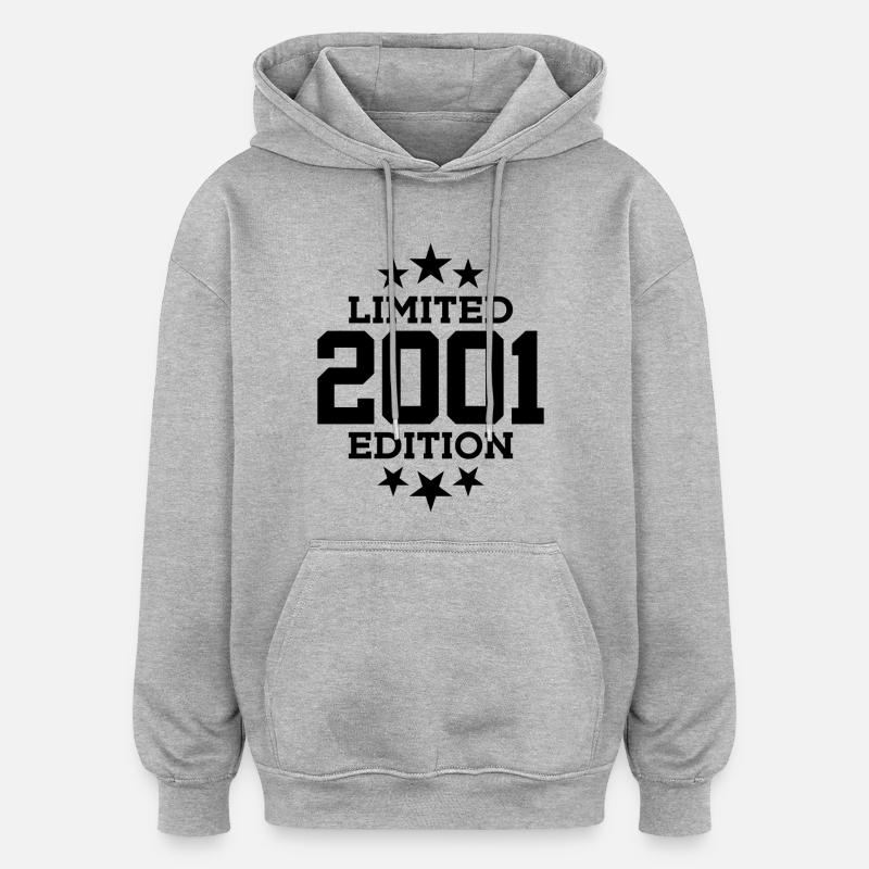 ÉDITION LIMITÉE 2001 25E ANNIVERSAIRE - Sweat à capuche oversize unisexe - gris chiné