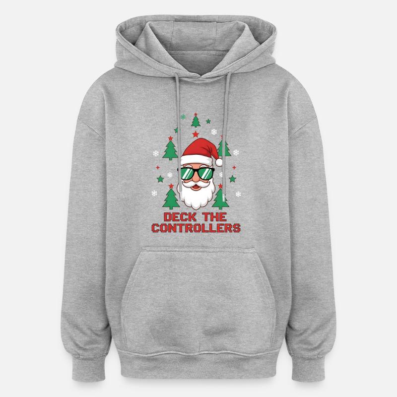Decken Sie die Controller aus - Oversized Unisex Hoodie - Grau meliert